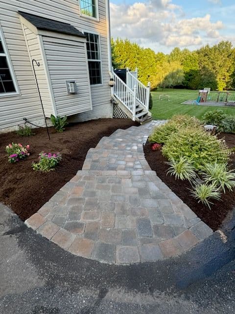 Sleek Paver Walkway Enhances Style and Safety