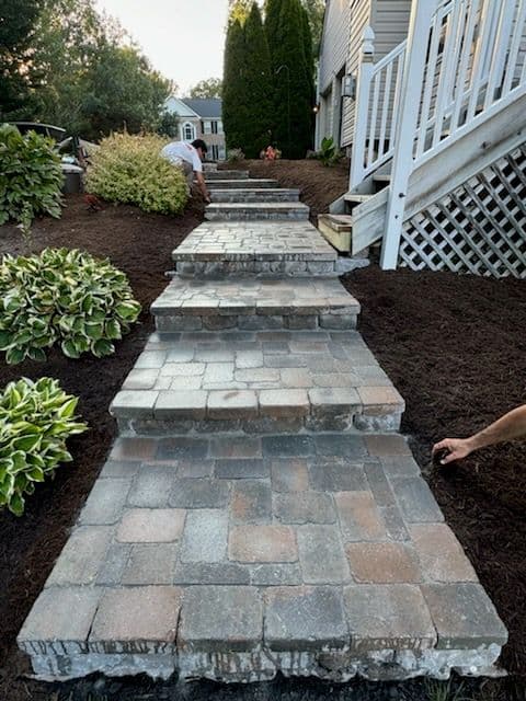 Gallery photos for Sleek Paver Walkway Enhances Style and Safety: Image #2